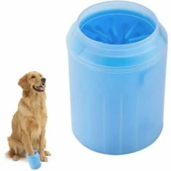 BEARSU Nettoyeur De Patte De Chien,Tasse De Pied D'animal Familier,Nettoyeur De Patte De Chien Portable Laveur De Patte De Chien Intelligent , Idéal Pour Les Chiens Actifs Ou Les Jours De Pluie (Bleu Grand)