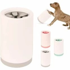 BEARSU Nettoyage Des Pieds Chien, Nettoyage Des Pieds Pet, Rondelle En Silicone Pour Pieds DAnimaux De Compagnie Pour Chat Chien, Nettoyant Pour Grandes Pattes (14,9 Cm X 9,6 Cm)