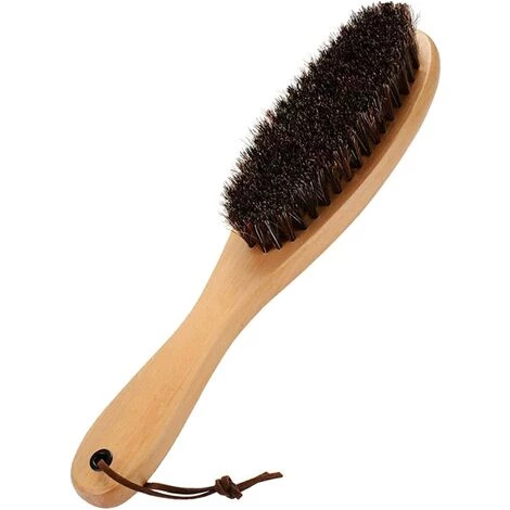 LONGZIMING Solid Wood Brosse à Vêtements Anti-Peluches, Avec Souples Crins Véritables Et Manche En Bois Pour Manteau Pour Homme, Chaussures De Costumes, Vestes, Mobilier, Tapis – Image 5
