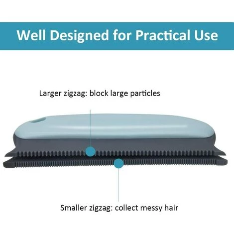 LangRay Brosse Pour épiler Les Poils Pour Animaux Domestiques ; épilateur De Poils De Chat ; épilateur Professionnel Pour Canapé, Meubles, Moquette, Vêtements, Couvertures, Voiture, Lit (Bleu Cycle) – Image 3