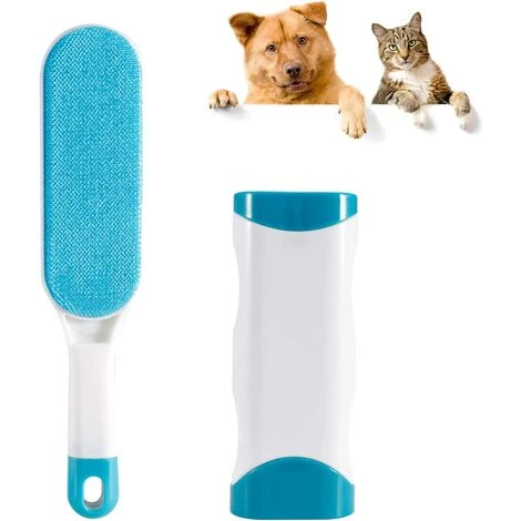 Kueatily Brosse Anti Poils Animaux Chat & Chien - Brosse De Nettoyage Magique Réutilisable Enlève Poils - Brosse Poil Animaux Magique Chien & Chat De Nettoyage Bleu â Image 5
