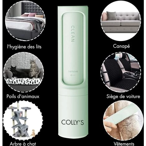 BETTERLIFE Brosse Anti Poils Animaux Chat Chien, Rouleau Poils D’Animaux, Magique, Réutilisable, Anti Peluches, Ramasse Enlève Poils Idéal Pour Vos (vêtements/canapés/Voitures/Lits/Tapis (Vert) â Image 4