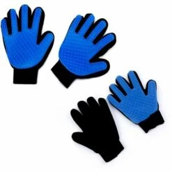 THSINDE Gants Pour Animaux De Compagnie, Gel De Silice, Massage Pour Chat, élimination Des Poils Flottants, Peignage De Produits De Nettoyage, Bleu