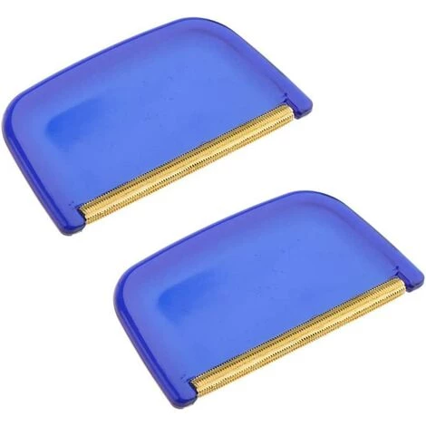 LangRay 2pcs Peigne à Tissu,Peigne Anti-bouloches Plastique,Brosse Textile Anti-bouloches,Pour Fuzz, Et Peluches De Pull, Couvertures, Rideaux, Tapis (Bleu)