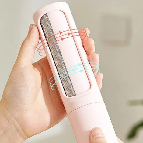 LONGZIMING Brosse Anti-peluches Portable Pour Animaux De Compagnie, Réutilisable Pour Les Vêtements, Les Poils D'animaux, Le Duvet, La Poussière, Les Meubles Et Plus Encore Brosse Anti-peluches De Voyage Avec Tête Pivotante, Blanc â Image 4