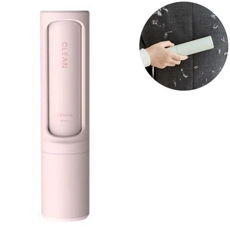 LONGZIMING Brosse Anti-peluches Portable Pour Animaux De Compagnie, Réutilisable Pour Les Vêtements, Les Poils D'animaux, Le Duvet, La Poussière, Les Meubles Et Plus Encore Brosse Anti-peluches De Voyage Avec Tête Pivotante, Rose