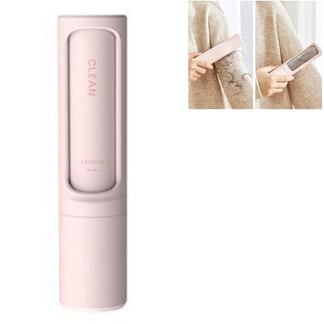 LONGZIMING Brosse Anti-peluches Portable Pour Animaux De Compagnie, Réutilisable Pour Les Vêtements, Les Poils D'animaux, Le Duvet, La Poussière, Les Meubles Et Plus Encore Brosse Anti-peluches De Voyage Avec Tête Pivotante, Rose â Image 2