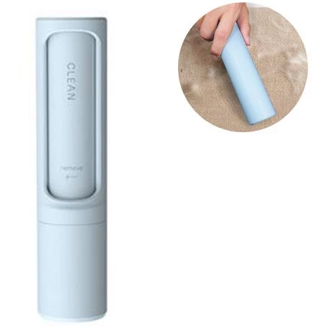 LONGZIMING Brosse Anti-peluches Portable Pour Animaux De Compagnie, Réutilisable Pour Les Vêtements, Les Poils D'animaux, Le Duvet, La Poussière, Les Meubles Et Plus Encore Brosse Anti-peluches De Voyage Avec Tête Pivotante, Bleu