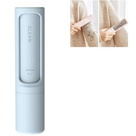LONGZIMING Brosse Anti-peluches Portable Pour Animaux De Compagnie, Réutilisable Pour Les Vêtements, Les Poils D'animaux, Le Duvet, La Poussière, Les Meubles Et Plus Encore Brosse Anti-peluches De Voyage Avec Tête Pivotante, Bleu â Image 2