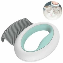 LONGZIMING Peigne D'épilation Pour Chat Brosse De Toilettage Pour Chien 2 En 1 Brosse De Massage Pour Animaux De Compagnie Outils D'auto-nettoyage Portables Pour Chiot, Chaton Et Lapin à Poils Longs Et Petits Animaux De Compagnie, Vert