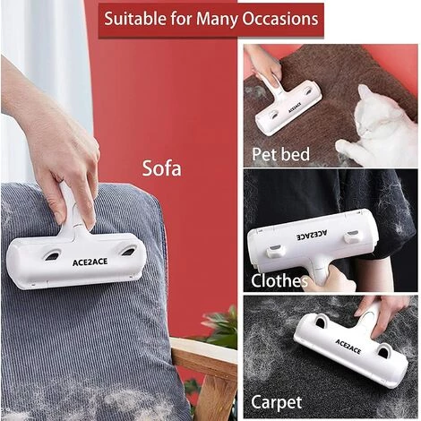 BRIDAY Brosse Anti Poils Animaux Chien Chat, Brosse Ramasse Enlè,ve Poils, Magique Ré,utilisable Pour Poils, Rouleau à, Poils D'animaux, É,pilateur(vê,tements/canapé,/Voiture/lit/Tapis),Rouge – Image 4