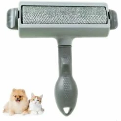 ELLE Brosse Anti Poils Animaux Chat Chien, Brosse Ramasse Enlève Poils, Magique Réutilisable Pour Poils, Rouleau à Poils D'animaux, Épilateur(vêtements/canapé/lit/Tapis/manteau ) -gris