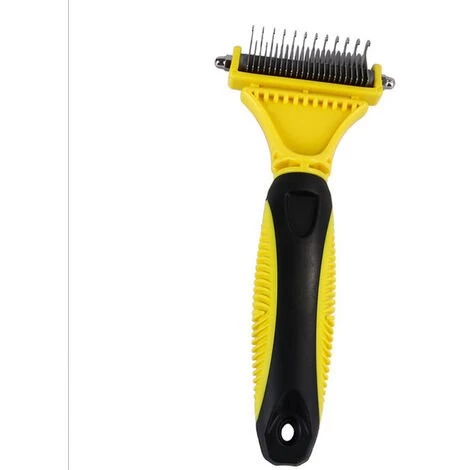 Brosse Chien Brosse Chat, Peigne Déméloir Chien Professionnel Et Brosse Chien Poil Long, Râteau De Toilettage Pour Chien Et Chat Réduit Efficacement La Perte De Cheveux -Fontainebleau
