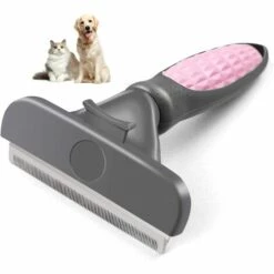 TINOR Brosse De Toilettage Flottante à 95 % Pour Chats Et Chiens, Doux Pour La Peau, Outil De Démêlage Des Poils D'animaux Domestiques, En Acier Inoxydable à Poils Longs (rose)