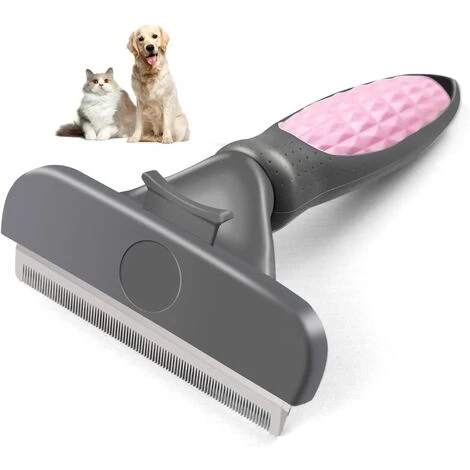 TINOR Brosse De Toilettage Flottante à 95 % Pour Chats Et Chiens, Doux Pour La Peau, Outil De Démêlage Des Poils D'animaux Domestiques, En Acier Inoxydable à Poils Longs (rose)