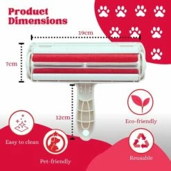 Fei Yu Brosse Anti Poils Animaux Chien Chat, Brosse Ramasse Enlève Poils, Magique Réutilisable Pour Poils, Rouleau à Poils D'animaux, Épilateur(vêtements/canapé/Voiture/lit/Tapis),Rouge
