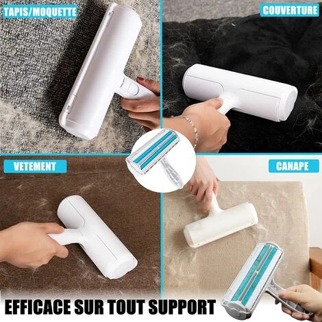 Brosse Anti Poils Réutilisable – Brosse Ramasse Poils Animaux – Economique – Ecologique – Facile à Utiliser – Permet De Ramasser Efficacement Les Poils De Vos Animaux De Compagnies, Chiens, Chats Irisfr – Image 4
