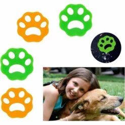 DECKON Boule Anti Poil, 4 PCS Poils Animaux Nettoyage Outil, Anti Poil Machine à Laver,Réutilisables épilateurs à Poils D'animaux,pour Machine à Laver, VêTements, Literie
