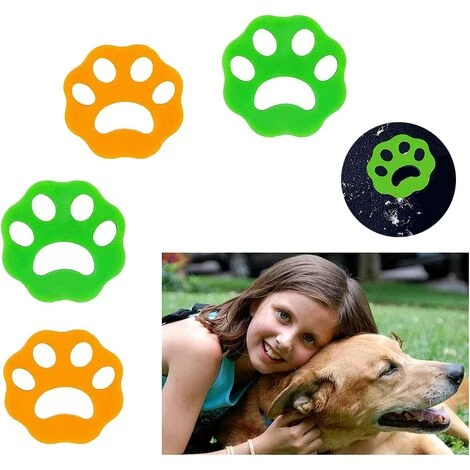 DECKON Boule Anti Poil, 4 PCS Poils Animaux Nettoyage Outil, Anti Poil Machine à Laver,Réutilisables épilateurs à Poils D'animaux,pour Machine à Laver, VêTements, Literie