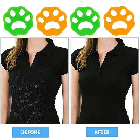 DECKON Boule Anti Poil, 4 PCS Poils Animaux Nettoyage Outil, Anti Poil Machine à Laver,Réutilisables épilateurs à Poils D'animaux,pour Machine à Laver, VêTements, Literie â Image 4