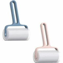 2 Pièces Rouleau De Charpie Réutilisable Portable Rouleau De Charpie 2 Couleurs Mini Rouleau De Charpie Lavable Travaillant Sur Le Canapé Animaux Vêtements Moquette (Bleu + Rose)，Starlight