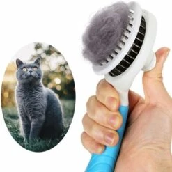 ZHUOXUAN Brosse Chiens Chats, Brosses De Toilettage Pour Chats Et Chiens Autonettoyante Brosse Poils Morts Pour Chat Chien Enlèvement Des Poils En Un Clic Morts Et Sous-Poils