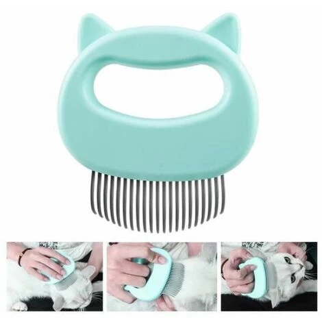 Peigne Pour Animaux De Compagnie Coleur De Vert Clair FUIENKO – Image 3