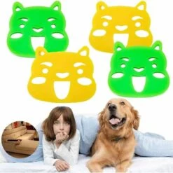 4 Pièces Boule Anti Poil,Vêtements Épilateur Pour Machine à Laver, Réutilisables Pour Enlever Les Poils, Anti Poil Machine à Laver,Épilateur Pour Animaux De Compagnie,Pour Nettoyer Poils，Starlight