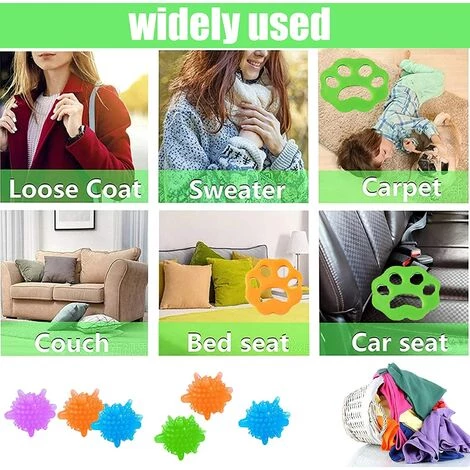 ENLENK Vêtements Épilateur Pour Machine à Laver,Réutilisables épilateurs à Poils D'animaux,Anti Poil Machine à Laver, Épilateur Pour Animaux De Compagnie,pour Nettoyer Poils â Image 2