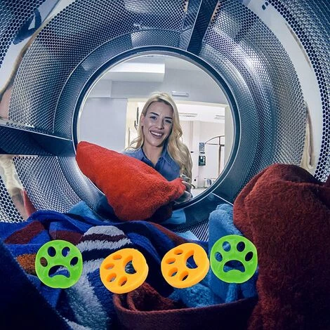 IRISFR Anti Poil Machine À Laver, 4 Pièces Pet Fourrure Catcher Filtre À Cheveux Enlevez Les Vêtements Épilateur De Lessive Cheveux Peau Débris Laine Coton Laine Coton Poil Pet,Lilaris – Image 2