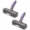 Fur Daddy - Brosse Anti Poils Animaux - VENTEO™ - Ramasse Poils Chat / Chien - Violet Et Gris - Pour Canapé/Vêtements - Lot De 2