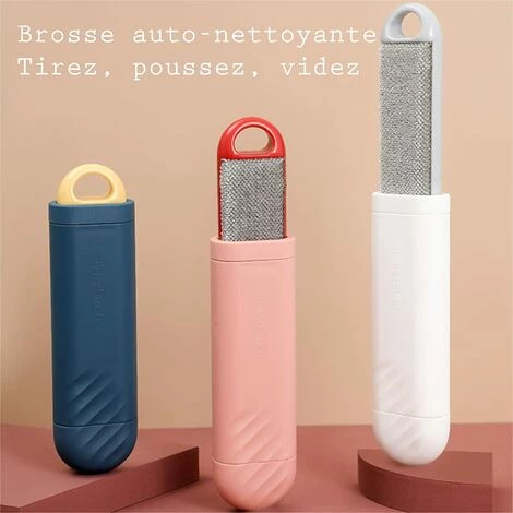 Ensoleillé Brosse Anti-Poil Animaux - Elimine Poils Et Peluches Chiens Et Chats - Autonettoyante Et Réutilisable - Double Face - Efficace Sur Vêtements, Canapé, Voiture, Lit - Ergonomique – Image 3