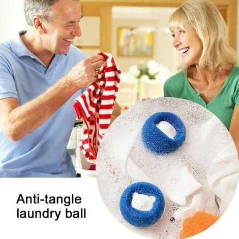 TRIOMPHE 6 PièCes Vêtements Épilateur Pour Machine à Laver,T-Audace Boule Anti Poils Machine A Laver,Épilateur Pour Animaux De Compagnie,pour Machine à Laver,Literie,VêTements(bleu) â Image 3