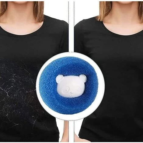 TRIOMPHE 6 PièCes Vêtements Épilateur Pour Machine à Laver,T-Audace Boule Anti Poils Machine A Laver,Épilateur Pour Animaux De Compagnie,pour Machine à Laver,Literie,VêTements(bleu) â Image 4