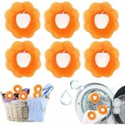 TRIOMPHE 6 PièCes Vêtements Épilateur Pour Machine à Laver,T-Audace Boule Anti Poils Machine A Laver,Épilateur Pour Animaux De Compagnie,pour Machine à Laver,Literie,VêTements(RéUtilisable)