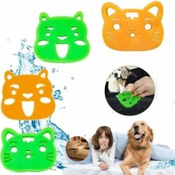 TRIOMPHE Vêtements Épilateur Pour Machine à Laver,T-Audace 4 Pcs Poils Animaux Nettoyage Outil, Réutilisable Épilateur Pour Animaux De Compagnie,pour Nettoyer Poils