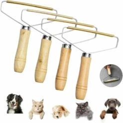 LTS FAFA Rasoir Anti-Bouloche Manuel (Lot De 4) – Brosse Manuelle Avec Tête En Cuivre Pour Enlever Les Peluches / Bouloches & Poils D’Animaux (Chiens Et Chats) – Pour Vêtement / Pull / Tapis / Canapé / Rideau