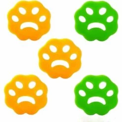 TANABATA 5 PièCes Épilateur Pour Poils D'animaux,Anti Poil Machine à Laver,Boule Anti Poil De Nettoyage Attrape Fourrure Collant RéUtilisable Pour Machine à Laver,Literie,VêTements