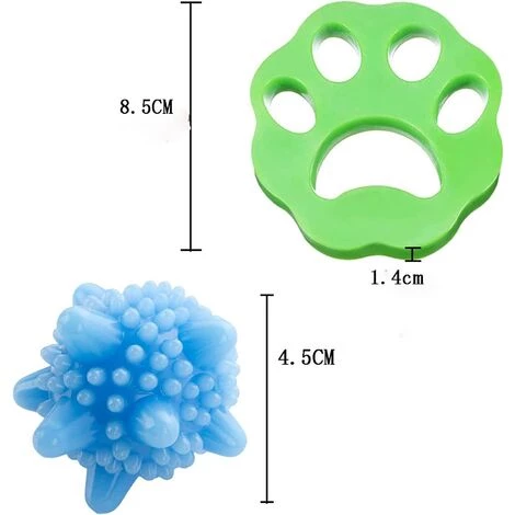 TANABATA Vêtements Épilateur Pour Machine à Laver,8PCS Poils Animaux Nettoyage Outil,RéUtilisable Boule Anti Poil/Boule De Lavage Pour Poils D'animaux Domestiques,pour Machine à Laver, VêTements,Literie – Image 2