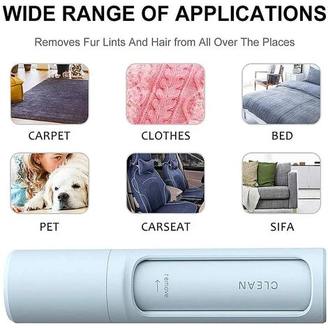 MODOU LLMZ Brosse Anti-peluches 2PCS Brosse Anti Poils Animaux Chat Chien Rouleau De Nettoyage Pour Vêtements Épilateur (Animaux/Vêtements/Canapé/Voiture/Lit/Tapis) – Image 4