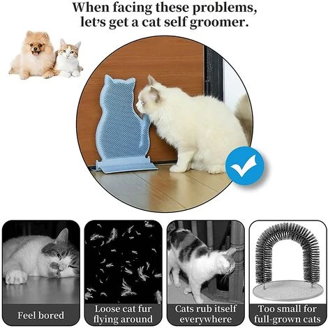 Ensoleillé Cat Corner Self Groomer Avec Catnip Wall Corner Massage Peigne Corner Scratcher – Image 3