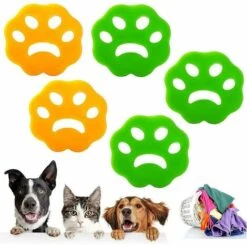 ALMI Épilateur Pour Poils D'animaux, 5 Pièces Vêtements Épilateur Pour Machine à Laver, Réutilisables Pour Enlever Les Poils, Épilateur Pour Animaux De Compagni, Pour Poils D'animaux VêTements Literie