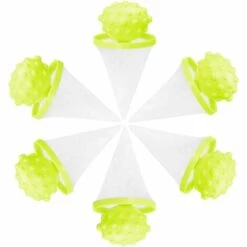 ENLENK Boules De Poils Pour Machine à Laver, Lot De 6 Boules De Lavage Réutilisables Pour Sèche-linge Et Machine à Laver, Boules De Lavage Et Dépilatoires Pour Poils D'animaux/poils/débris De Coton, Jaune