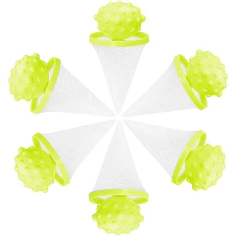 ENLENK Boules De Poils Pour Machine à Laver, Lot De 6 Boules De Lavage Réutilisables Pour Sèche-linge Et Machine à Laver, Boules De Lavage Et Dépilatoires Pour Poils D'animaux/poils/débris De Coton, Jaune