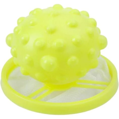 ENLENK Boules De Poils Pour Machine à Laver, Lot De 6 Boules De Lavage Réutilisables Pour Sèche-linge Et Machine à Laver, Boules De Lavage Et Dépilatoires Pour Poils D'animaux/poils/débris De Coton, Jaune – Image 3