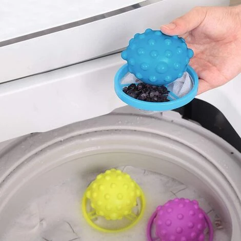 ENLENK Boules De Poils Pour Machine à Laver, Lot De 6 Boules De Lavage Réutilisables Pour Sèche-linge Et Machine à Laver, Boules De Lavage Et Dépilatoires Pour Poils D'animaux/poils/débris De Coton, Jaune – Image 5