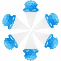 ENLENK Boules De Poils Pour Machine à Laver, Lot De 6 Boules De Lavage Réutilisables Pour Sèche-linge Et Machine à Laver, Boules De Lavage Et Dépilatoires Pour Nettoyer Les Poils D'animaux/poils/débris De Coton, Bleu