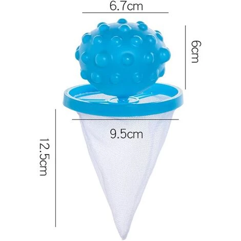 ENLENK Boules De Poils Pour Machine à Laver, Lot De 6 Boules De Lavage Réutilisables Pour Sèche-linge Et Machine à Laver, Boules De Lavage Et Dépilatoires Pour Nettoyer Les Poils D'animaux/poils/débris De Coton, Bleu – Image 2