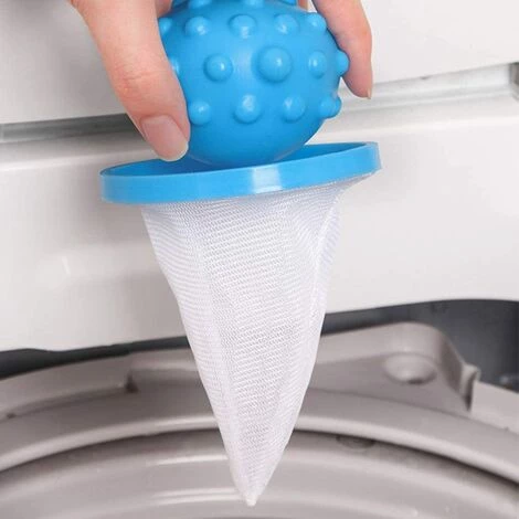 ENLENK Boules De Poils Pour Machine à Laver, Lot De 6 Boules De Lavage Réutilisables Pour Sèche-linge Et Machine à Laver, Boules De Lavage Et Dépilatoires Pour Nettoyer Les Poils D'animaux/poils/débris De Coton, Bleu – Image 3