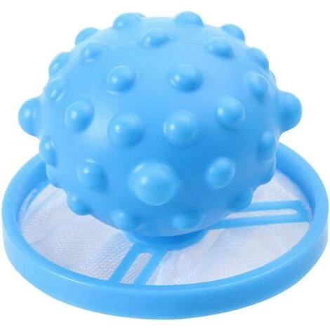 ENLENK Boules De Poils Pour Machine à Laver, Lot De 6 Boules De Lavage Réutilisables Pour Sèche-linge Et Machine à Laver, Boules De Lavage Et Dépilatoires Pour Nettoyer Les Poils D'animaux/poils/débris De Coton, Bleu – Image 4